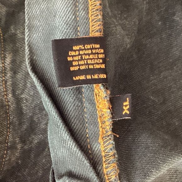 LIBERAL YOUTH MINISTRY XL Destroyed Effect Jeans Gray Denim Distressed Acid Wash - Picture 12 of 16